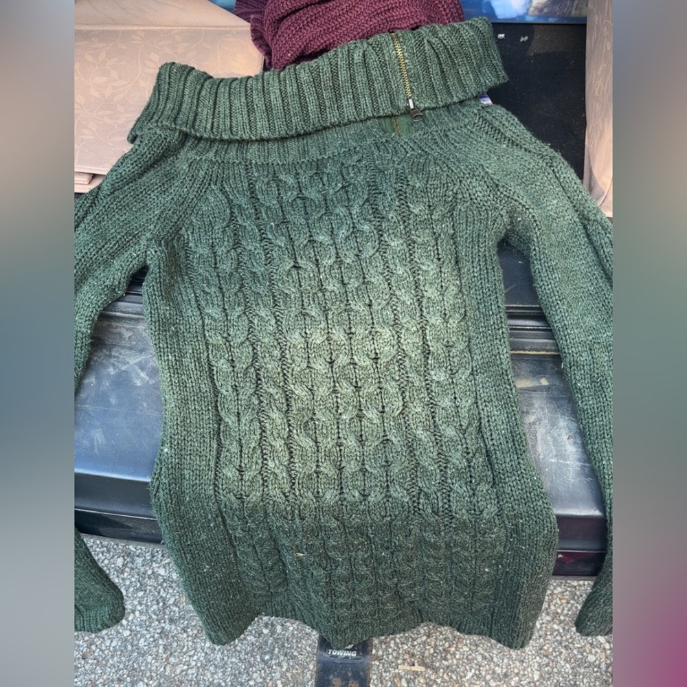 Always Forest Green Cowl Neck Sweater